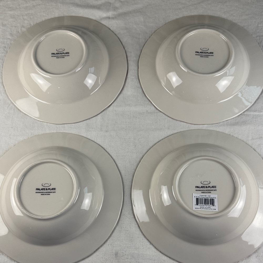 Palate & Plate Rose Floral Soup or Salad Bowls- Rare - Picture 5 of 9